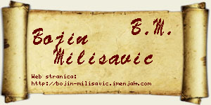 Bojin Milisavić vizit kartica